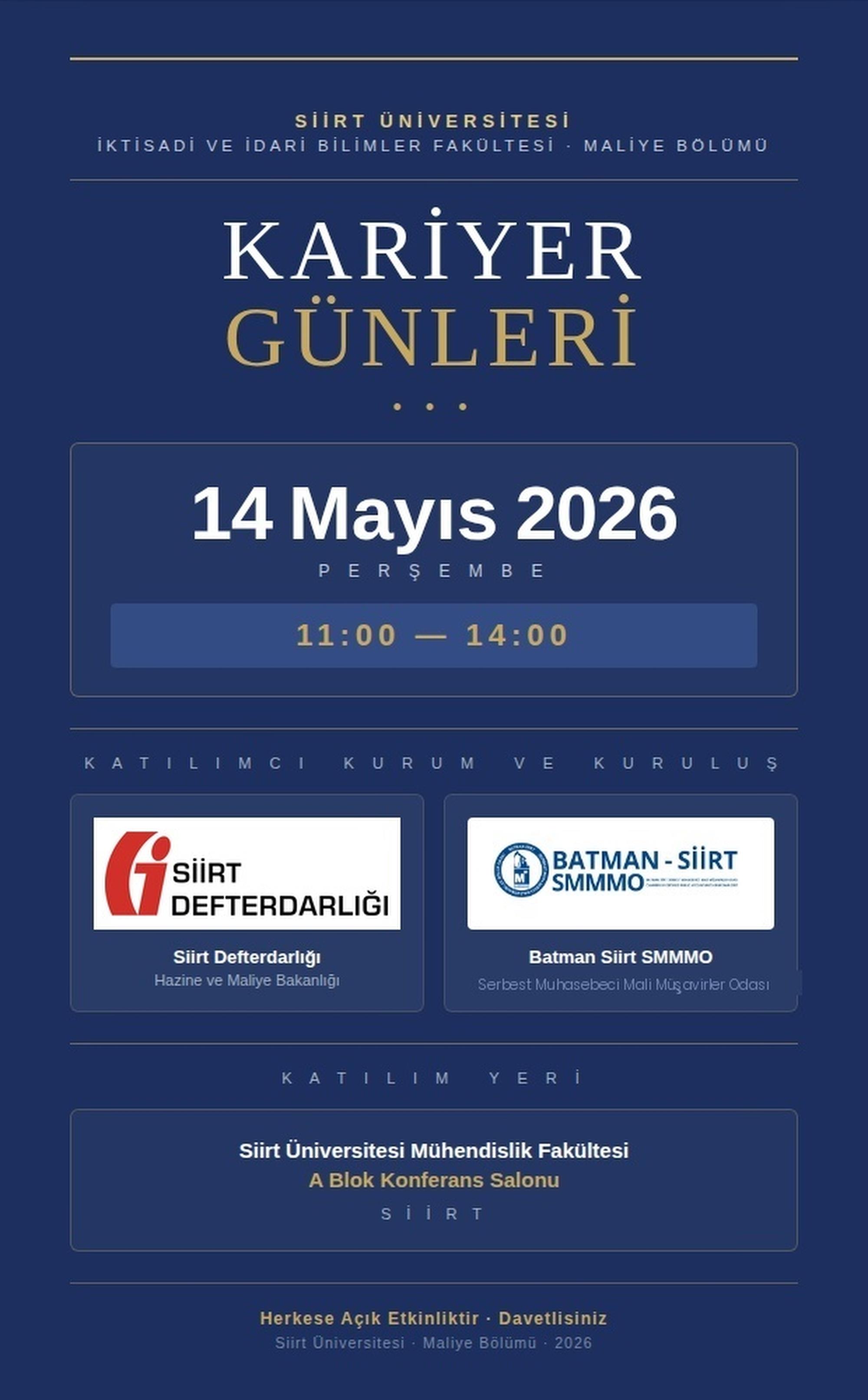 Maliye Bölümü Kariyer Günleri Etkinliği Gerçekleştirildi