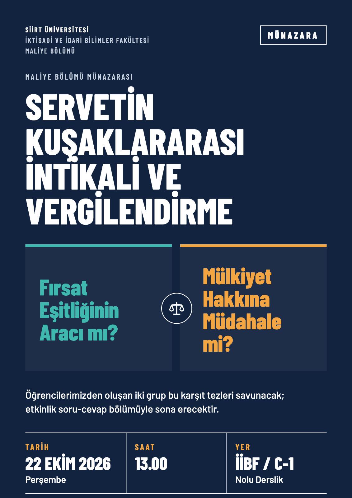 Maliye Bölümü Münazarası